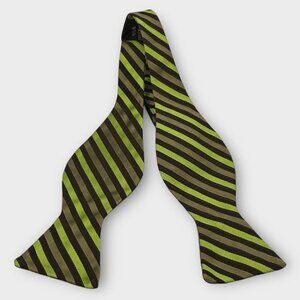 Ted Baker London Striped Adjustable Silk Bowtie